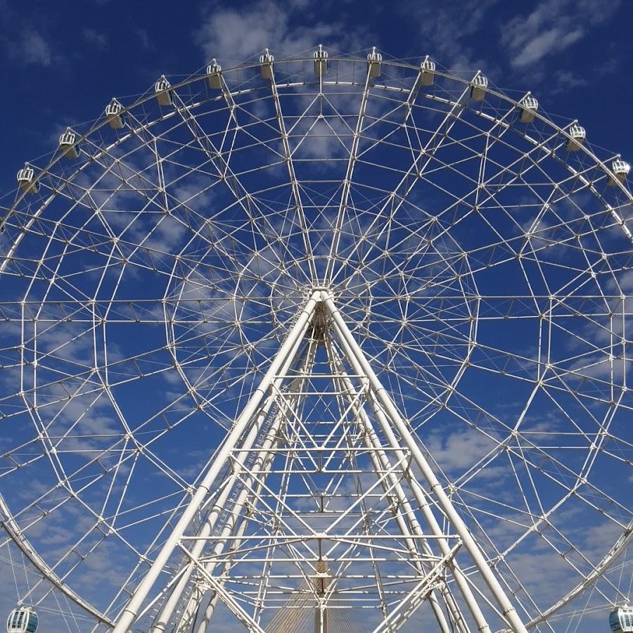 Na frente da Roda Gigante