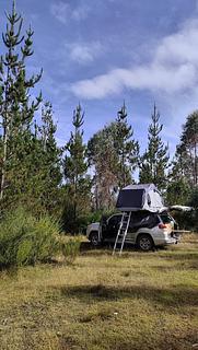 Acampamento à beira da estrada