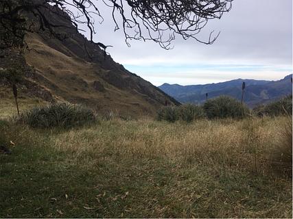 Acampamento na crista acima de Angamarca