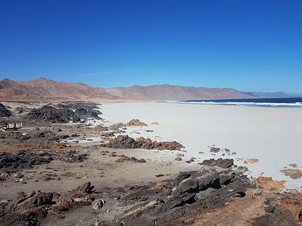 Acampamento na praia.