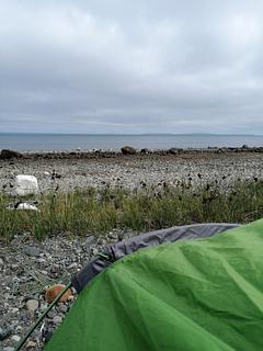 Acampamento na praia