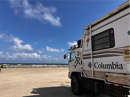 Acampamento na praia