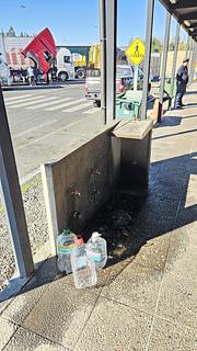 Água grátis no posto de caminhões