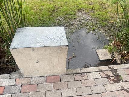 Água no parque local.