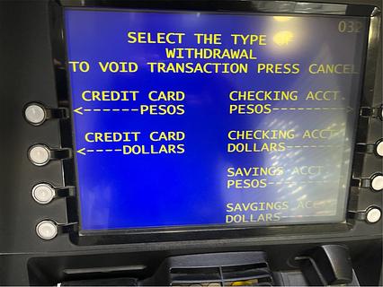 Banco Republica com caixa eletrônico para UYU e US$