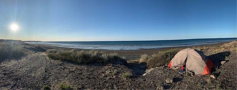 Camping ao lado da praia