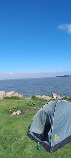 Camping point by the sea
