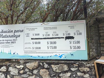 Entrada para o parque nacional