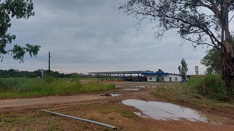 Estação de serviço abandonada