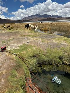Fonte termal natural da montanha