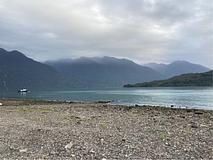 Gravel beach near the ferry
