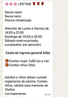 Life time steam, sauna and pool
