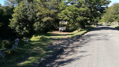 Little protected space between river and street