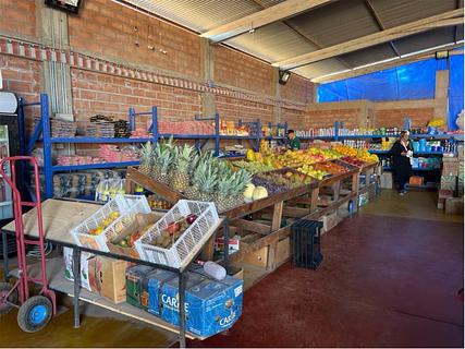 Mercado de hortaliças e frutas