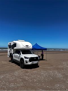Na praia
