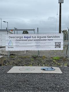 Ponto de Descarte de Água Cinza e Detritos e abastecimento de Água Potável Gratuito para Motorhome