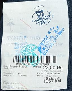 Posto de Pedágio - Puerto Suárez