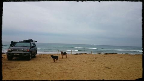 Praia. Estacionamento.