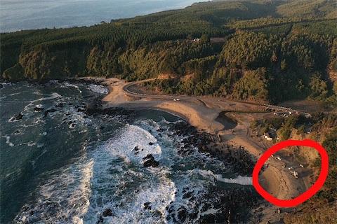 Praia perto da casa de Ramon