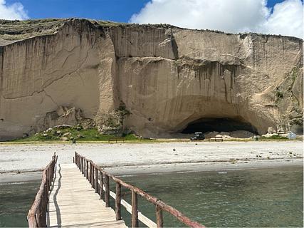 Praia tranquila em Titikaka