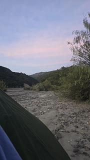 Riverbed camping