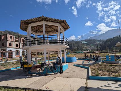 Roof on the main square, tents