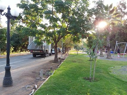 Rua ao lado do Cerro San Cristobal