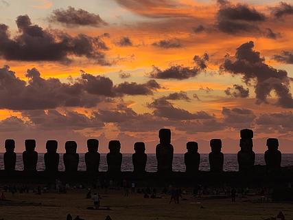 Tongariki moai - ponto de vista gratuito