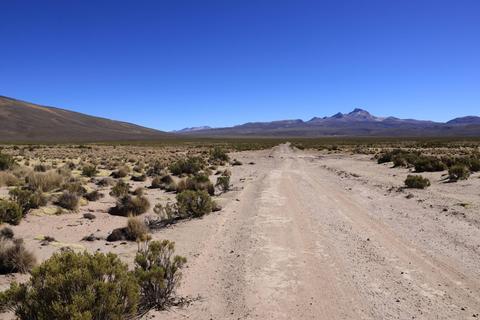 Trilha correta para Sajama