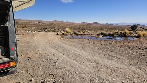 Vista frontal para o salar