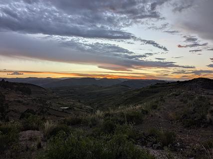 Vista incrível sobre o vale