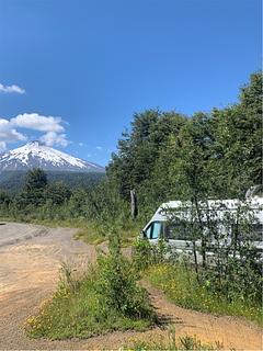 Vista para o vulcão Villarrica