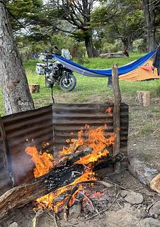 Wild camping Isla Riesco