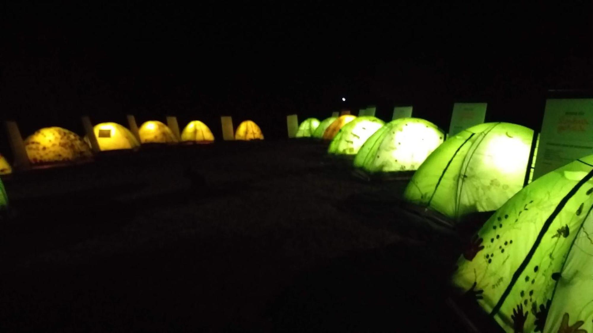 Camping luz do sol